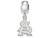 LogoArt Sterling Silver Arizona State University Bead Charm Charm Small Dangle Bead Charm SS035AZST
