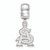 LogoArt Sterling Silver Arizona State University Bead Charm Charm Small Dangle Bead Charm SS035AZST