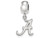 LogoArt Sterling Silver University Of Alabama Bead Charm Charm Small Dangle Bead Charm SS036UALT