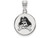 LogoArt Sterling Silver East Carolina University Medium Enamel Disc Pendant Necklace SS036ECUT