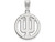 LogoArt Sterling Silver Indiana University Sm Pendant Necklace in Circle SS031IUT