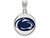 LogoArt Sterling Silver Penn State University Medium Enamel Disc Pendant Necklace SS035PSUT