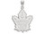LogoArt Sterling Silver Toronto Maple Leafs XL Pendant Necklace SS035MLET