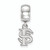 LogoArt Sterling Silver Florida State University Bead Charm Charm Xs Dangle Bead Charm SS035FSUT