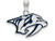 Logoart Sterling Silver Nashville Predators Small Enamel Pendant SS020PRET