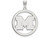 LogoArt Sterling Silver Michigan (univ Of) L Pendant Necklace in Circle SS031UMT