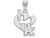 LogoArt Sterling Silver University Of Kentucky Large I Love Logo Pendant Necklace SS020UKT