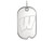 LogoArt Sterling Silver University Of Wisconsin Small Dog Tag Pendant Necklace SS027UWIT