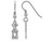 LogoArt Sterling Silver Chi Omega Small Dangle Earrings SS026CHOT