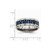 Chisel Titanium Polished W/ Blue Carbon Fiber Ring TB479 - TB479Y8