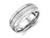 Chisel Titanium and Grey Carbon Fiber 8mm Polished Wedding Band TB389 - TB389K12