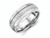 Chisel Titanium and Grey Carbon Fiber 8mm Polished Wedding Band TB389 - TB389K14