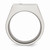 Chisel Titanuim Polished CZ Signet Ring TB426 - TB426K11