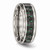 Chisel Titanium Polished Black/green Carbon Fiber Inlay Ring - TB464K125