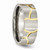 Chisel Titanium Grooved Yellow Ip-plated Mens 8mm Brushed Wedding Band TB273 - TB273K10