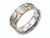 Chisel Titanium Grooved Yellow Ip-plated Mens 8mm Brushed Wedding Band - TB273K12