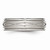 Chisel Stainless Steel Polished/brushed Criss-cross Design 7mm Ridged Edge Wedding Band SR116 - SR116Y75
