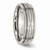 Chisel Stainless Steel Polished/brushed Criss-cross Design 7mm Ridged Edge Wedding Band SR116 - SR116Y75