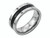 Chisel Stainless Steel Black Carbon Fiber Flat 8mm Polished Wedding Band SR123 - SR123Y14