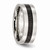 Chisel Stainless Steel Black Carbon Fiber Flat 8mm Polished Wedding Band SR123 - SR123Y14