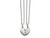 Chisel Stainless Steel Brushed 1/2 Heart mother/daughter Necklace Set SRSET2818Y
