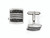 Chisel Stainless Steel Black Carbon Fiber and Black Enamel Cuff Links SRC232Y