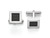 Chisel Stainless Steel Polished Black Ip-plated Wire Cuff Links SRC280Y