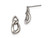Chisel Stainless Steel Polished Two Loop 3 Crystal Dangle Earrings SRE986Y