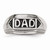 Chisel Stainless Steel Black Enamel Polished Dad Wedding Band - SR82Y12