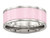 Chisel Stainless Steel Polished Pink Ceramic Ring