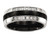 Chisel Stainless Steel Polished Black Ceramic CZ Ring SR560 - SR560Y8