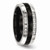 Chisel Stainless Steel Polished Black Ceramic CZ Ring SR560 - SR560Y8