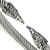 Chisel Stainless Steel Antiqued and Polished Eagle Cuff Bangle