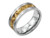 Chisel Stainless Steel Grooved Yellow Ip-plated Mens 8mm Brushed Wedding Band SR60 - SR60Y11