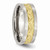 Chisel Stainless Steel Grooved Yellow Ip-plated Mens 8mm Brushed Wedding Band - SR60Y13