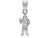 14k White Gold Logoart Michigan State University Small Pendant