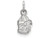 14k White Gold Logoart University Of Georgia Extra Small Pendant