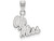 14k White Gold Logoart University Of Mississippi Small Pendant - 4W044UMSB