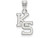 14k White Gold Logoart Kansas State University Small Pendant