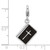 Sterling Silver Rhodium-plated 3-d Enameled Bible with Crosterling Silver with Lobster Clasp Charm QCC1070T