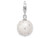 Sterling Silver Rhodium-plated Click-on White Ferido and Stellux Crystal Ball Charm QCC605T