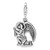 Sterling Silver Antique Kneeling Angel with Lobster Clasp Charm QCC688T