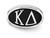 LogoArt Sterling Silver 12.25mm Kappa Delta Oval Letters Bead Charm KD002BDSST