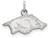 14k White Gold Logoart University Of Arkansas Small Pendant