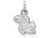 14k White Gold Logoart University Of Kansas Extra Small Pendant - 4W001UKSB