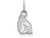 14k White Gold Logoart Ball State University Extra Small Pendant