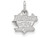 14k White Gold Logoart Depaul University Extra Small Pendant