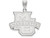 14k White Gold Logoart Marquette University Large Pendant - 4W004MARB