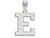 14k White Gold Logoart Eastern Michigan University Medium Pendant