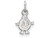 14k White Gold Logoart Syracuse University Extra Small Pendant - 4W022SYUB